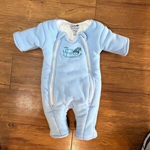 Baby Merlin's Magic Sleepsuit Size Small 3-6 Months Blue